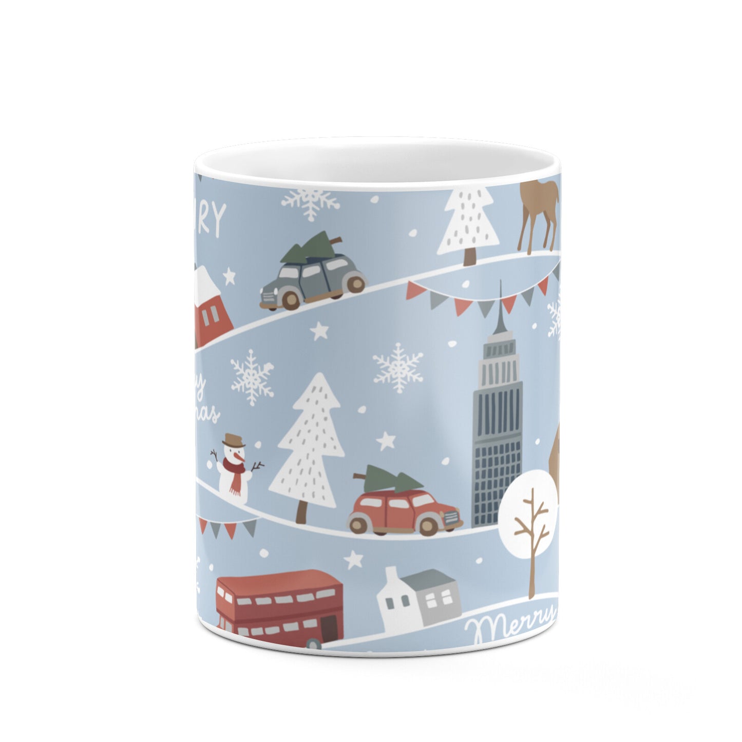 London Christmas Scene Personalised 10oz Mug Alternative Image 7