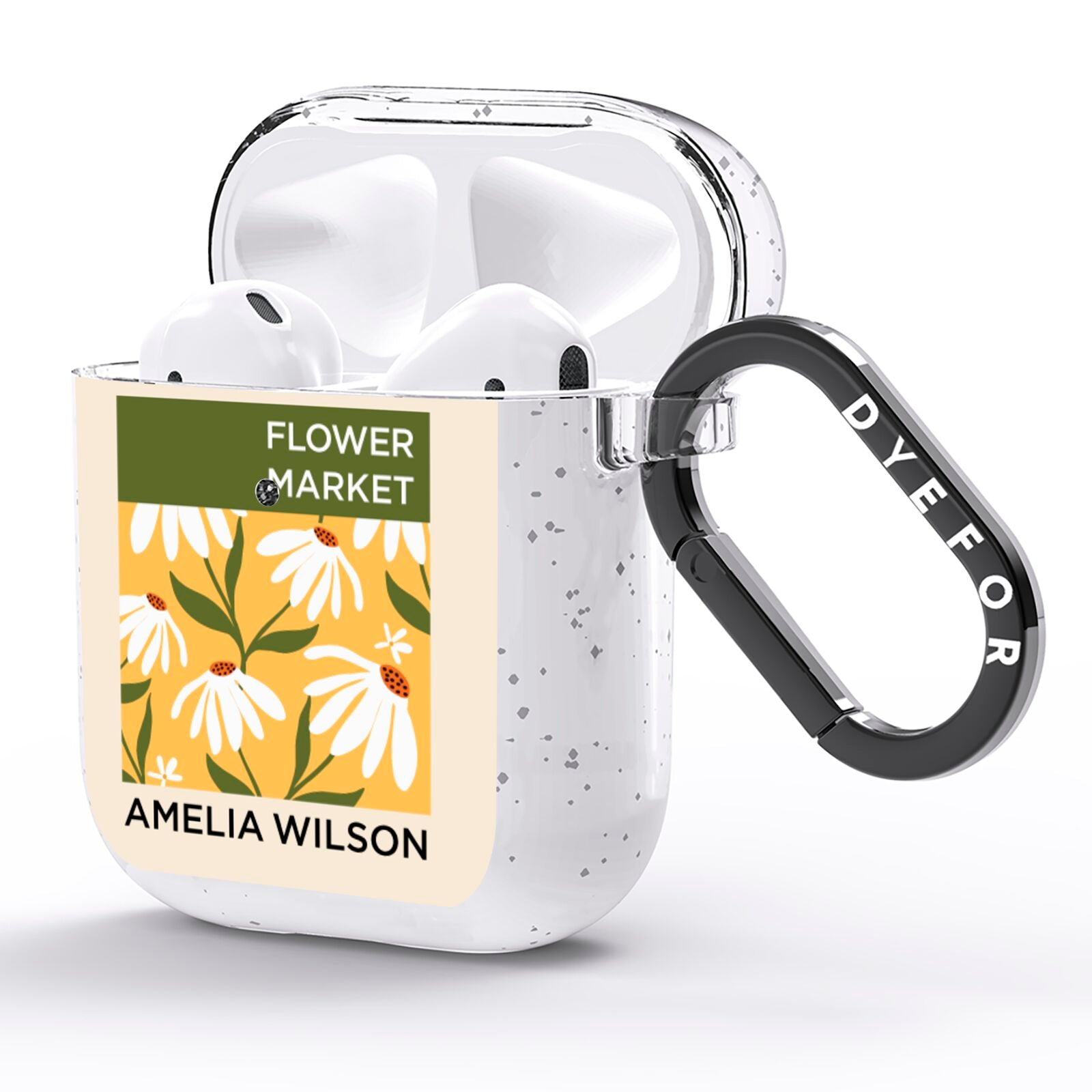 London Flower Market AirPods Glitter Case Side Image
