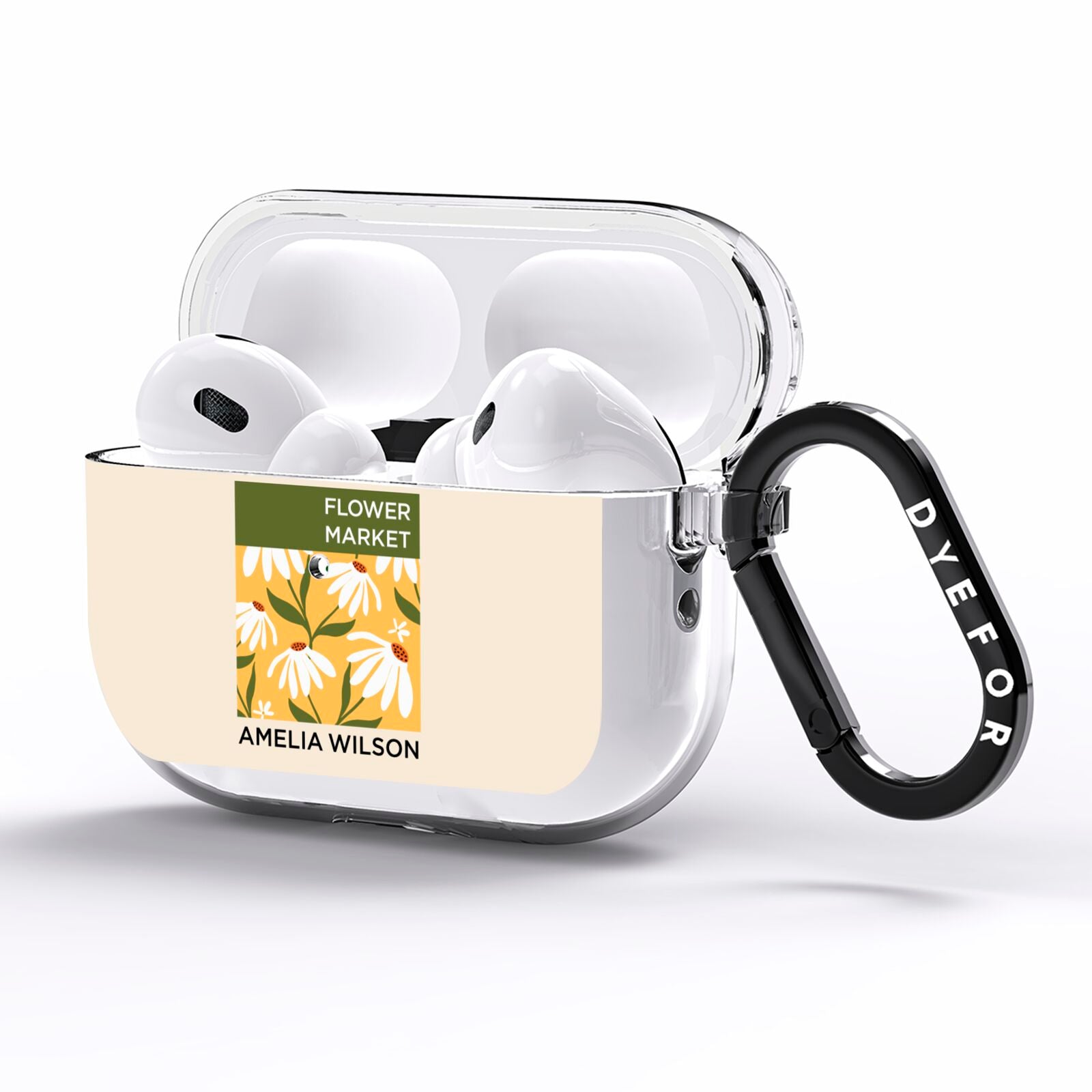 London Flower Market AirPods Pro Clear Case Side Image