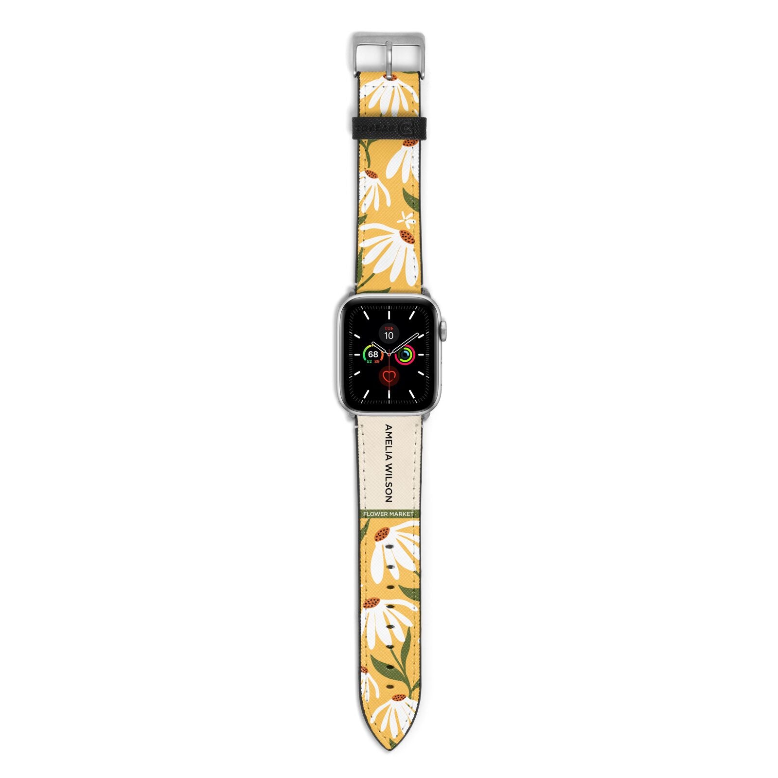 London Flower Market Apple Watch Strap with Silver Hardware