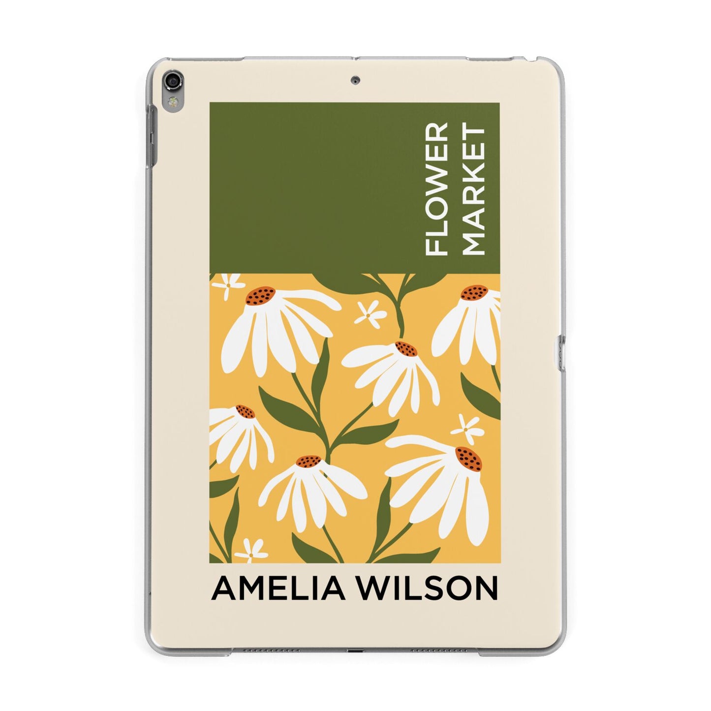 London Flower Market Apple iPad Grey Case