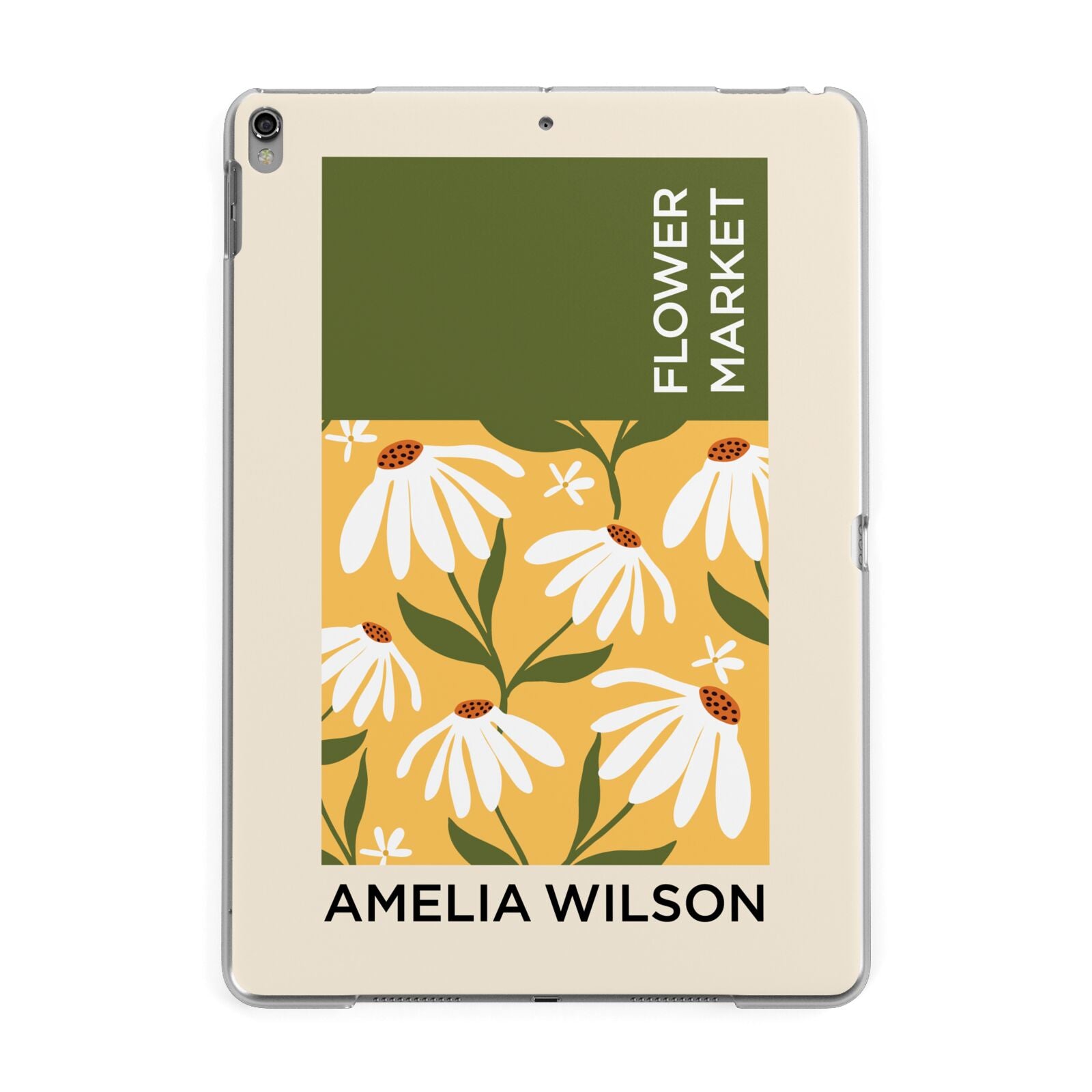 London Flower Market Apple iPad Grey Case