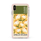 London Flower Market Apple iPhone Xs Max Impact Case Pink Edge on Gold Phone