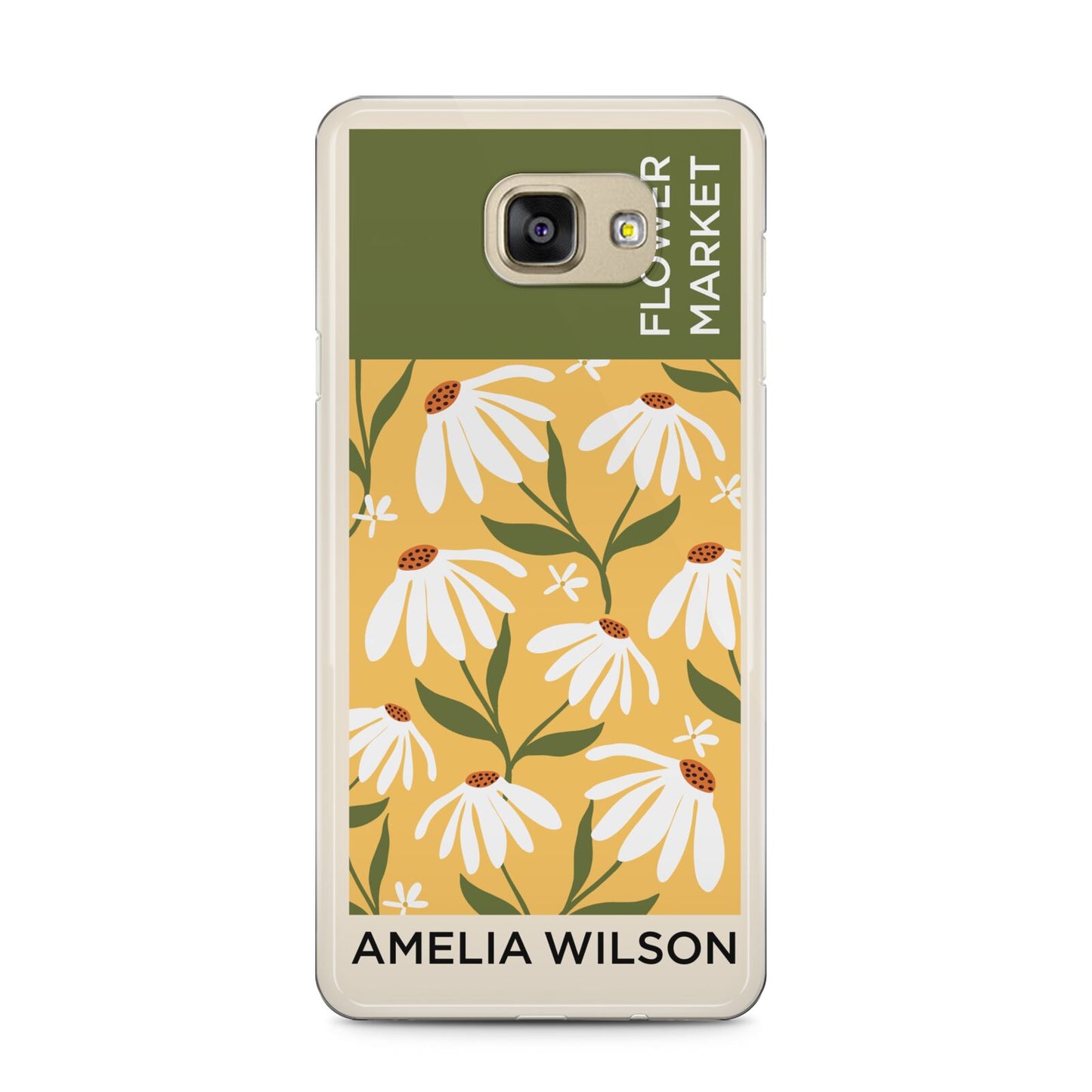London Flower Market Samsung Galaxy A5 2016 Case on gold phone