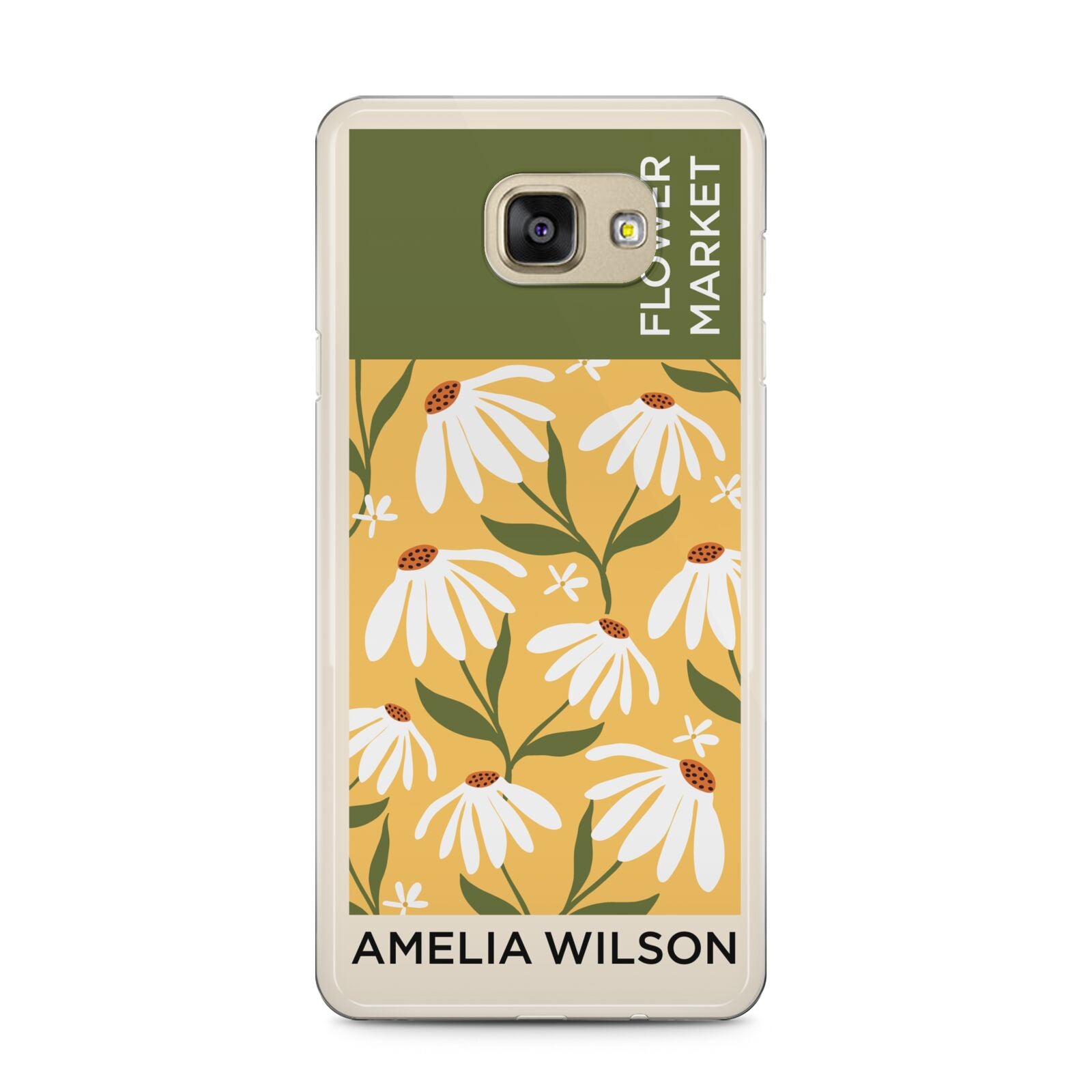 London Flower Market Samsung Galaxy A5 2016 Case on gold phone
