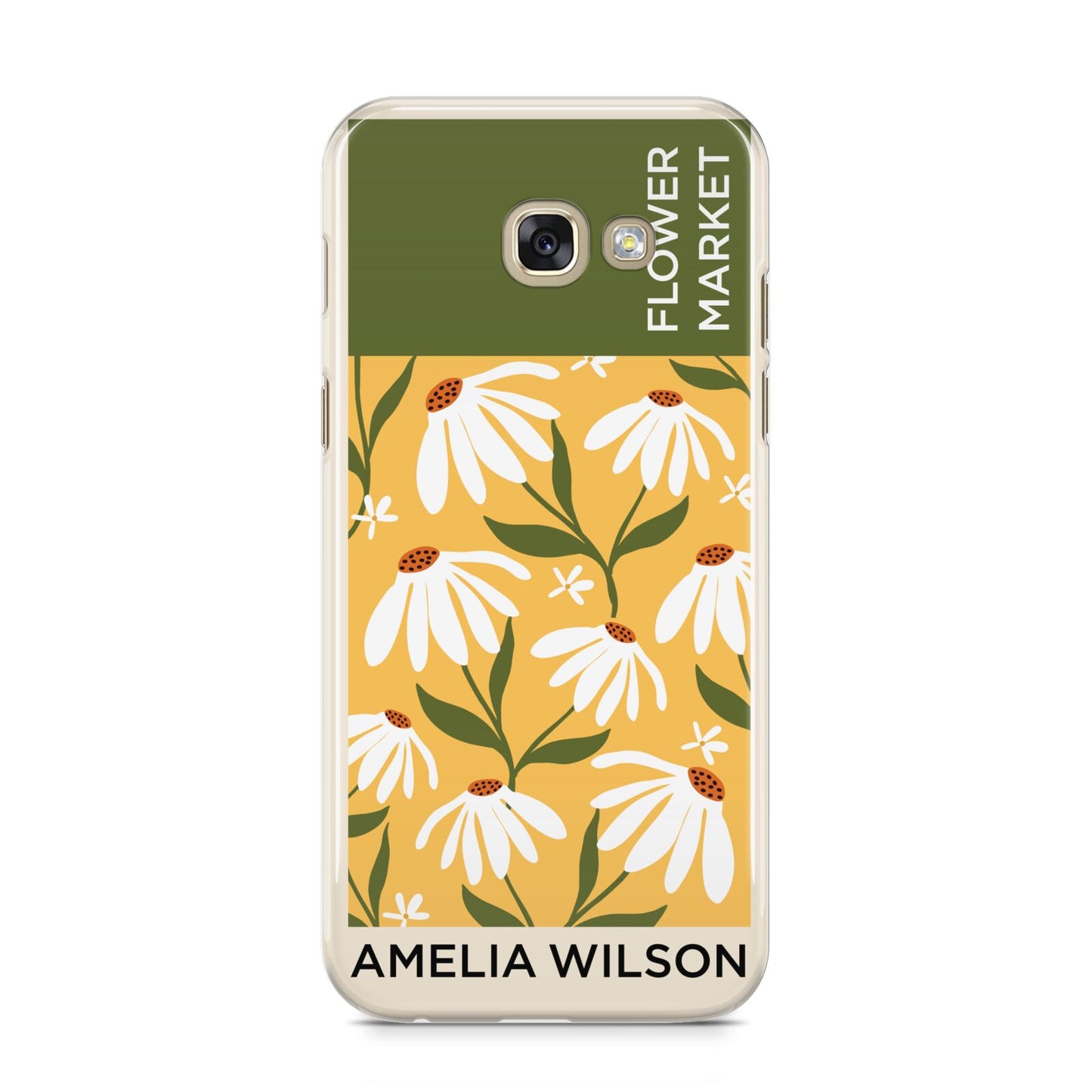 London Flower Market Samsung Galaxy A5 2017 Case on gold phone