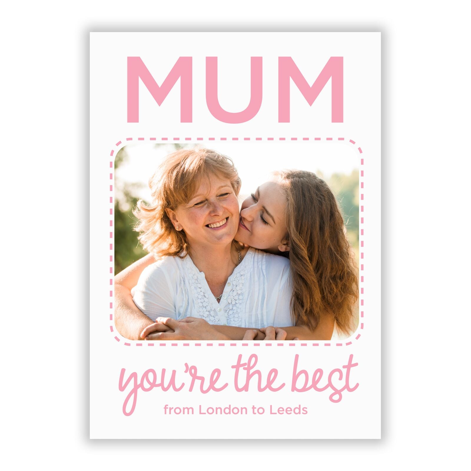 Long Distance Mothers Day Photo A5 Flat Greetings Card