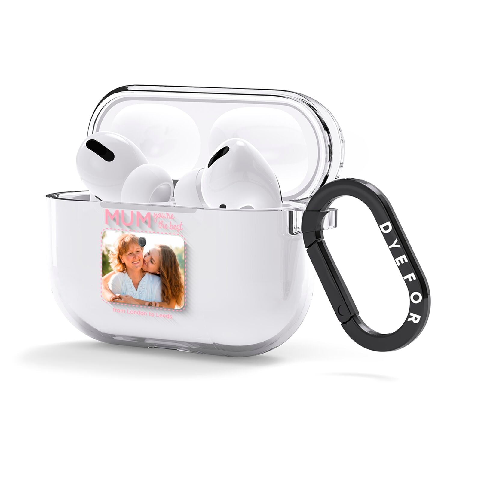 Long Distance Mothers Day Photo AirPods Clear Case 3rd Gen Side Image