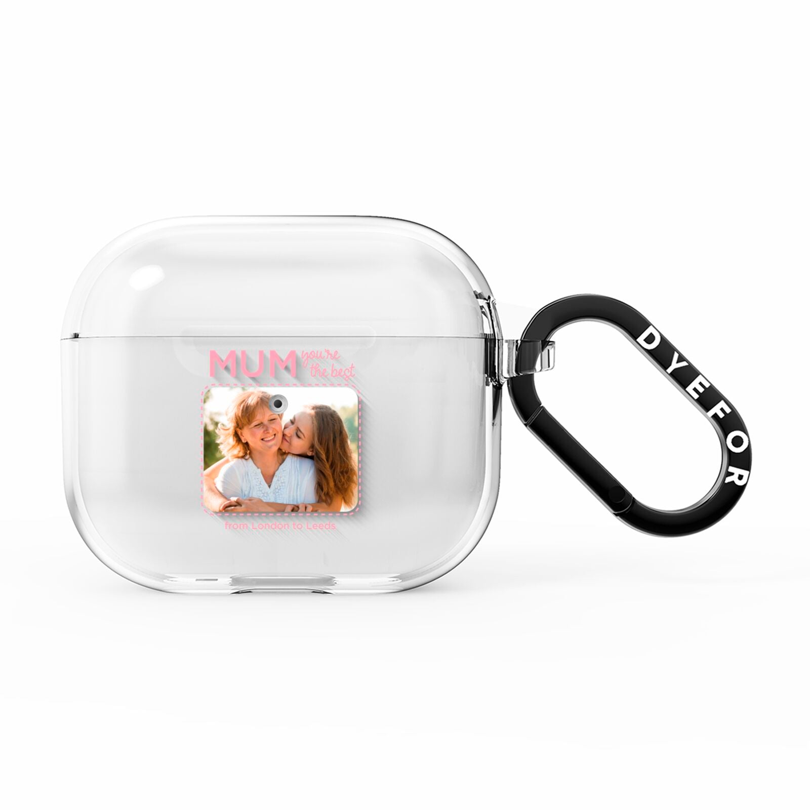 Long Distance Mothers Day Photo AirPods Clear Case 3rd Gen