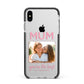 Long Distance Mothers Day Photo Apple iPhone Xs Max Impact Case Black Edge on Silver Phone