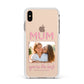Long Distance Mothers Day Photo Apple iPhone Xs Max Impact Case White Edge on Gold Phone