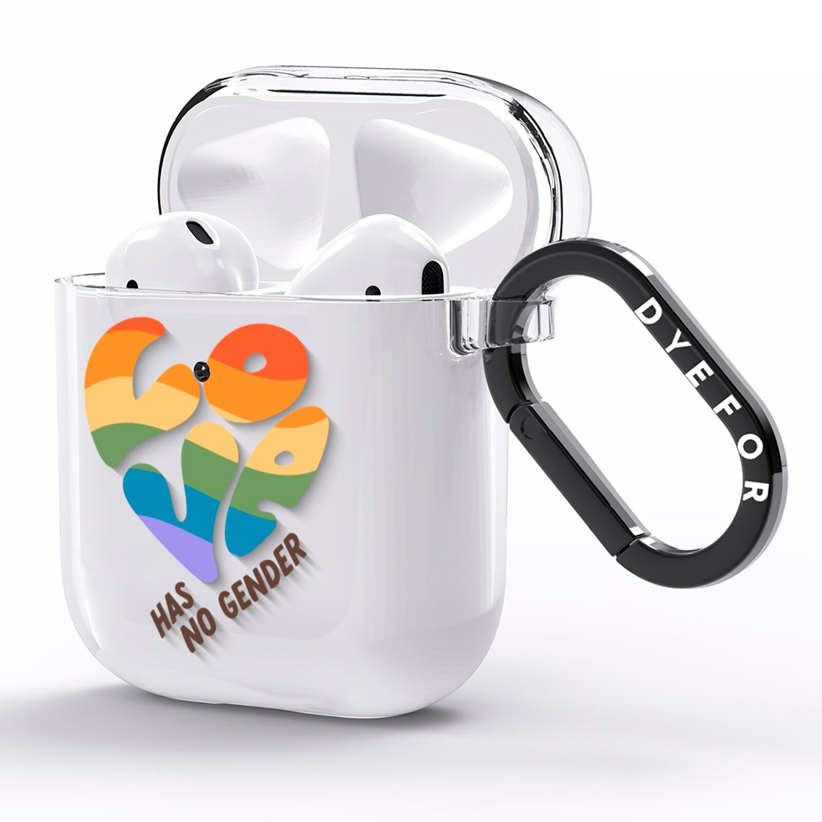 Love Has No Gender AirPods Clear Case Side Image