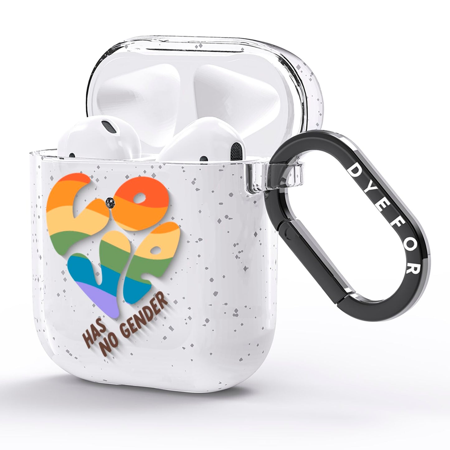 Love Has No Gender AirPods Glitter Case Side Image
