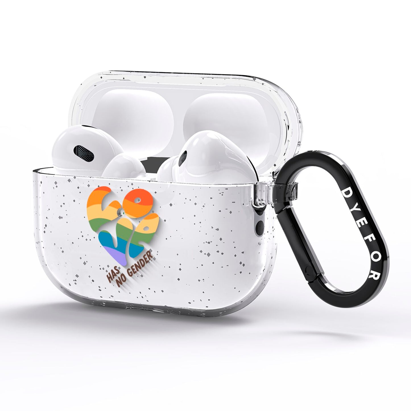 Love Has No Gender AirPods Pro Glitter Case Side Image