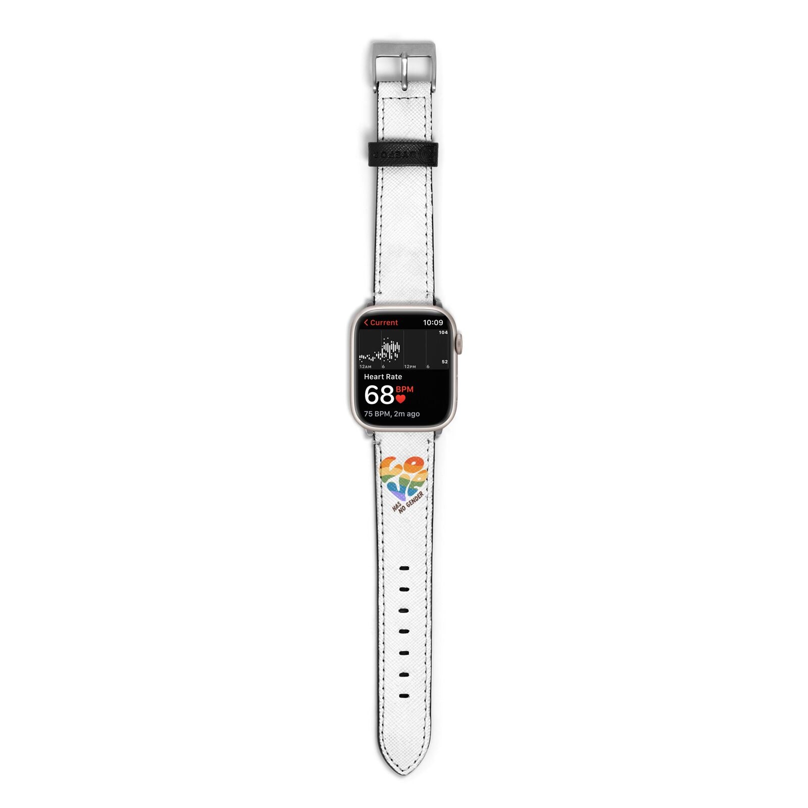 Love Has No Gender Apple Watch Strap Size 38mm with Silver Hardware