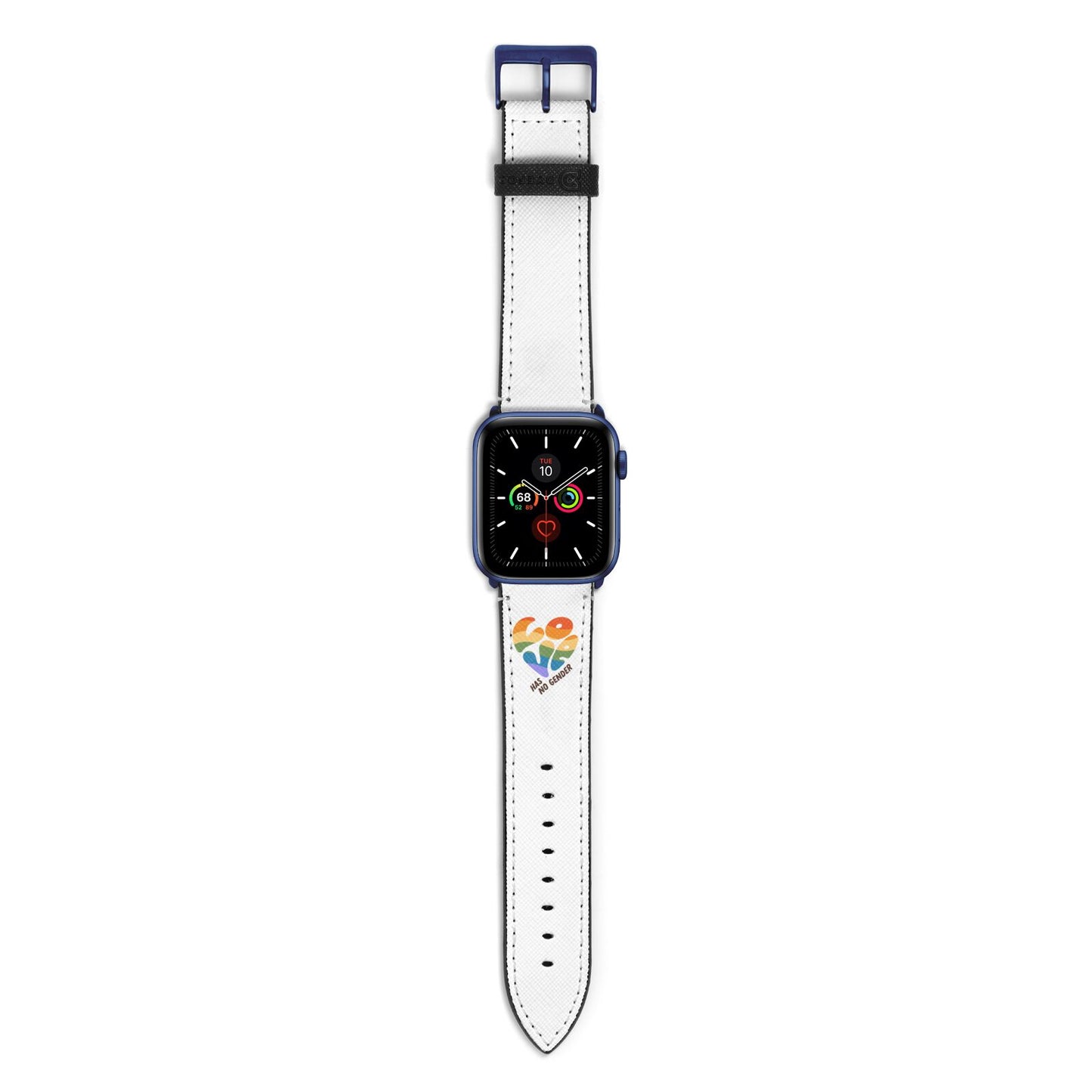 Love Has No Gender Apple Watch Strap with Blue Hardware