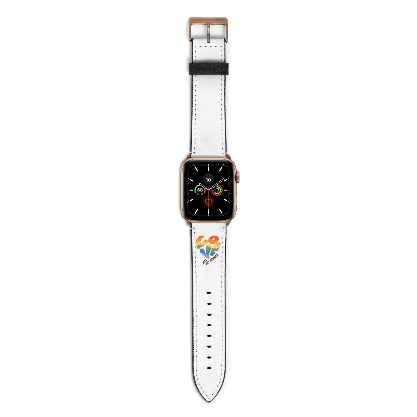 Love Has No Gender Apple Watch Strap with Gold Hardware