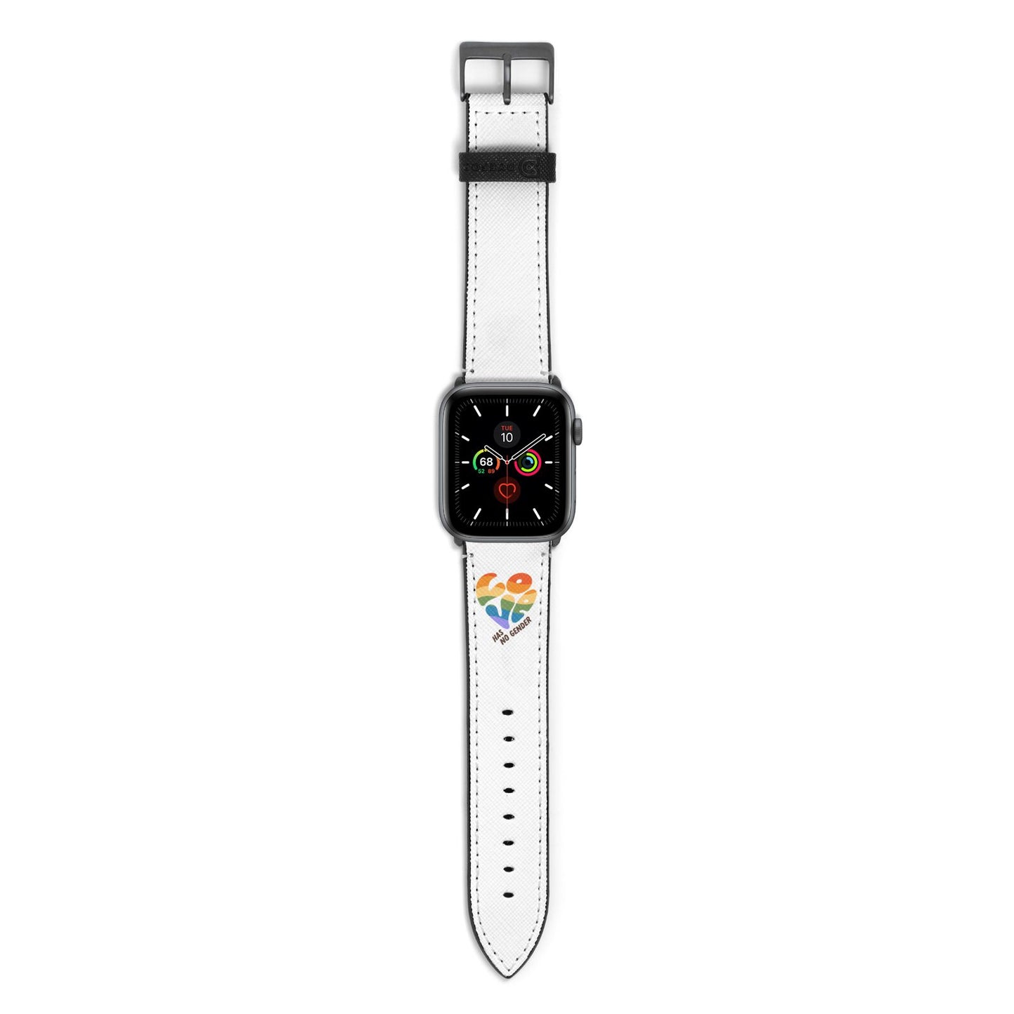 Love Has No Gender Apple Watch Strap with Space Grey Hardware