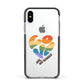Love Has No Gender Apple iPhone Xs Impact Case Black Edge on Silver Phone
