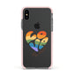 Love Has No Gender Apple iPhone Xs Impact Case Pink Edge on Black Phone