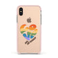 Love Has No Gender Apple iPhone Xs Impact Case Pink Edge on Gold Phone
