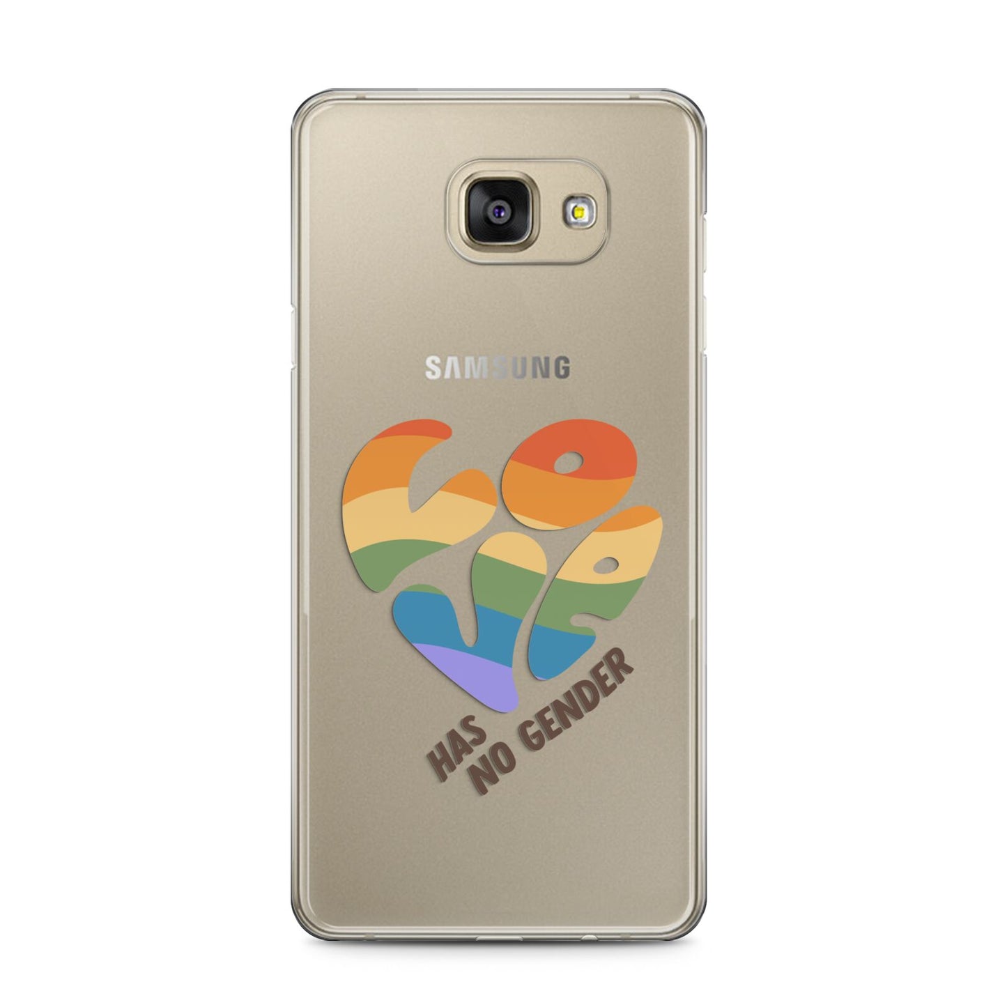 Love Has No Gender Samsung Galaxy A5 2016 Case on gold phone