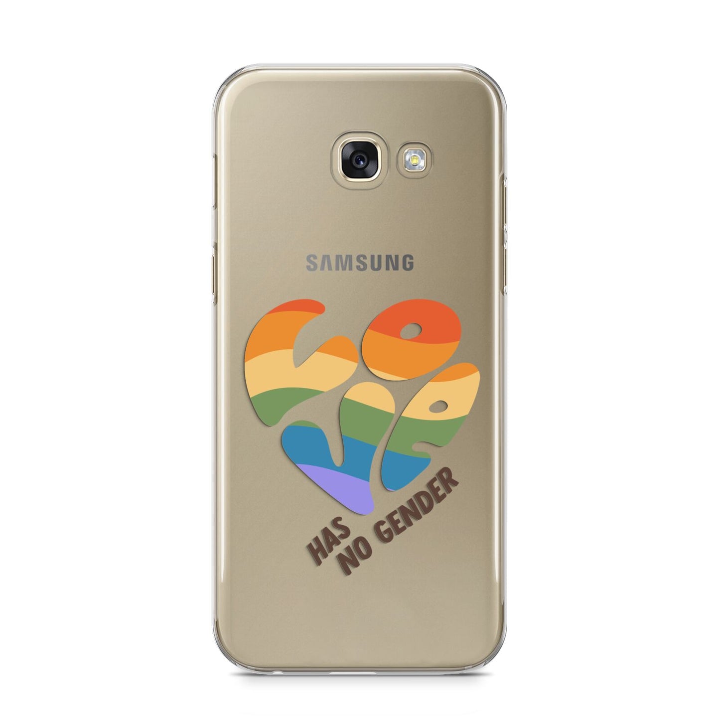 Love Has No Gender Samsung Galaxy A5 2017 Case on gold phone