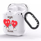 Love Heart Couples Custom AirPods Clear Case Side Image