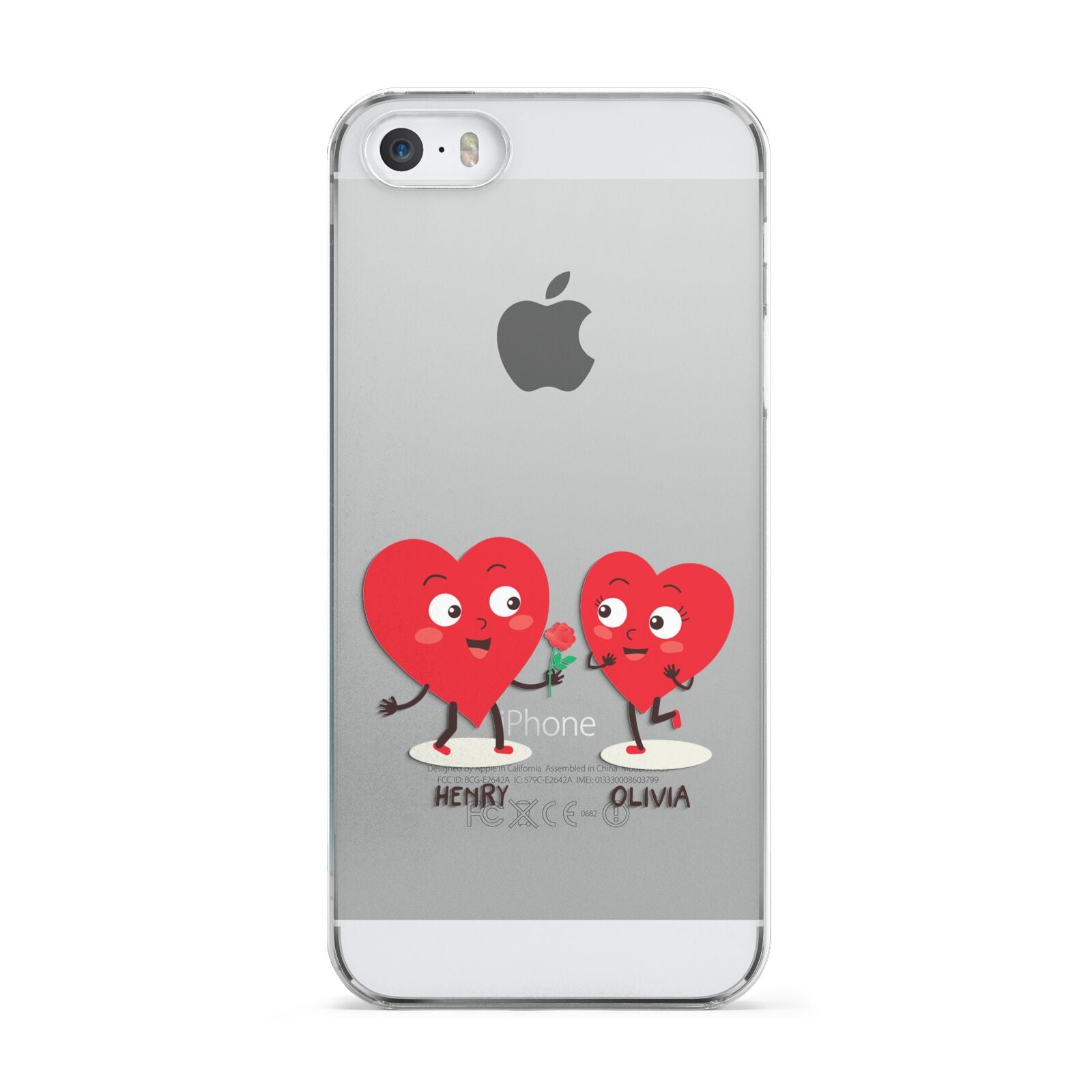 Love Heart Couples Custom Apple iPhone 5 Case