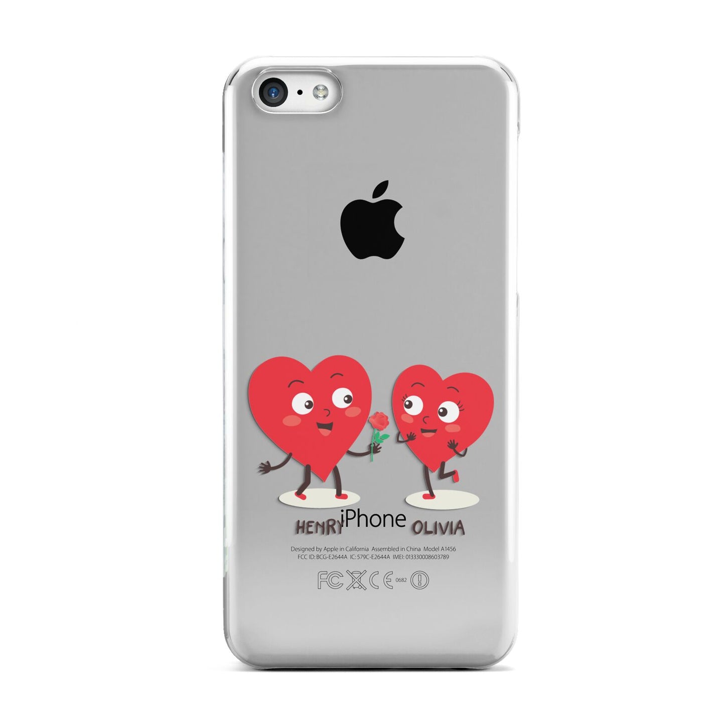Love Heart Couples Custom Apple iPhone 5c Case