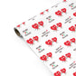 Love Heart Couples Custom Personalised Gift Wrap