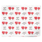 Love Heart Couples Custom Personalised Wrapping Paper Alternative