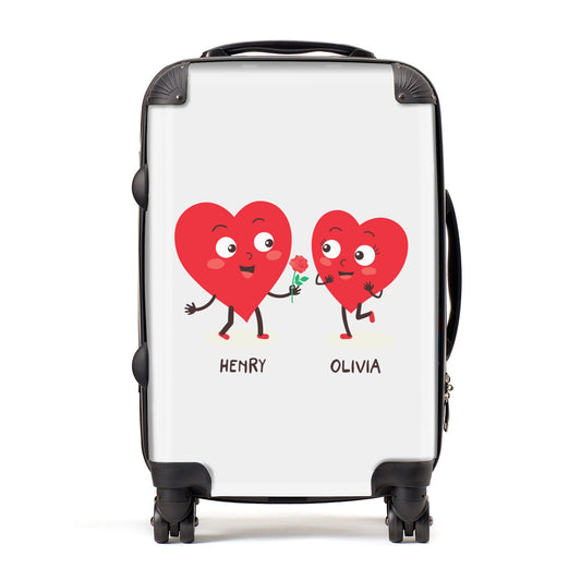 Love Heart Couples Custom Suitcase