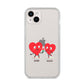 Love Heart Couples Custom iPhone 14 Plus Clear Tough Case Starlight