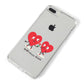 Love Heart Couples Custom iPhone 8 Plus Bumper Case on Silver iPhone Alternative Image