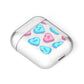 Love Heart Sweets with Names AirPods Case Laid Flat