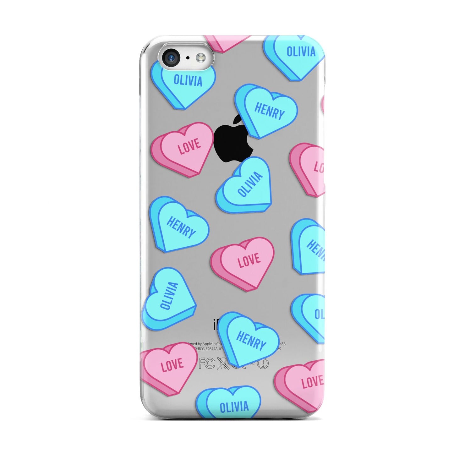 Love Heart Sweets with Names Apple iPhone 5c Case