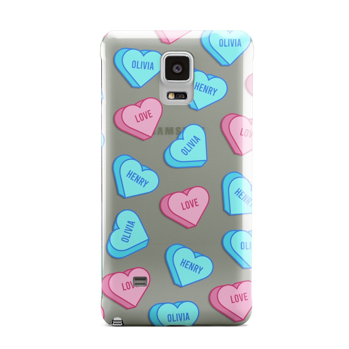 Love Heart Sweets with Names Samsung Galaxy Note 4 Case