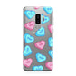 Love Heart Sweets with Names Samsung Galaxy S9 Plus Case on Silver phone