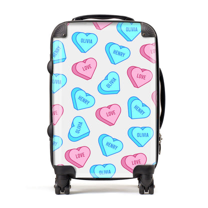 Love Heart Sweets with Names Suitcase