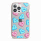 Love Heart Sweets with Names iPhone 13 Pro TPU Impact Case with Pink Edges