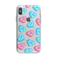 Love Heart Sweets with Names iPhone X Bumper Case on Silver iPhone Alternative Image 1