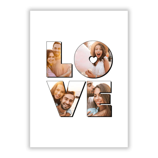 Love Personalised Photo Upload A5 Flat Greetings Card