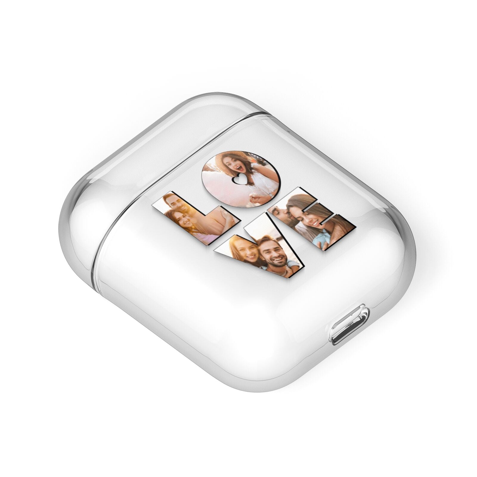 Love Personalised Photo Upload AirPods Case Laid Flat