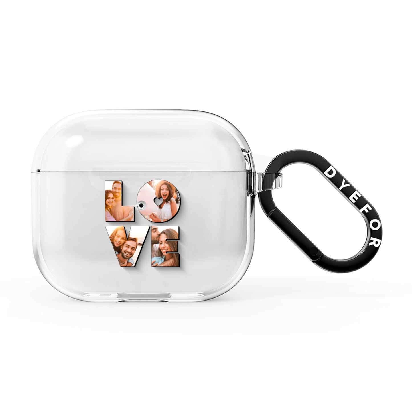 Love Personalised Photo Upload AirPods Clear Case 3rd Gen