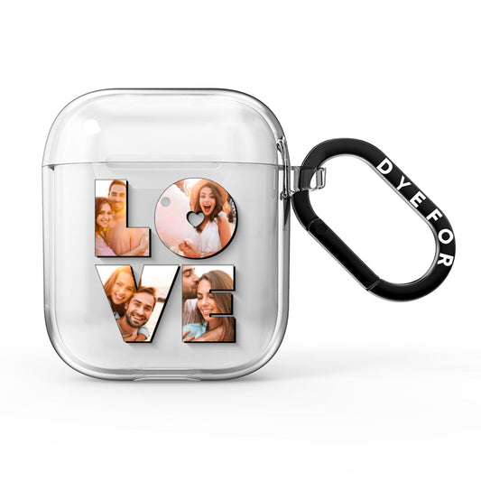 Love Personalised Photo Upload AirPods Clear Case