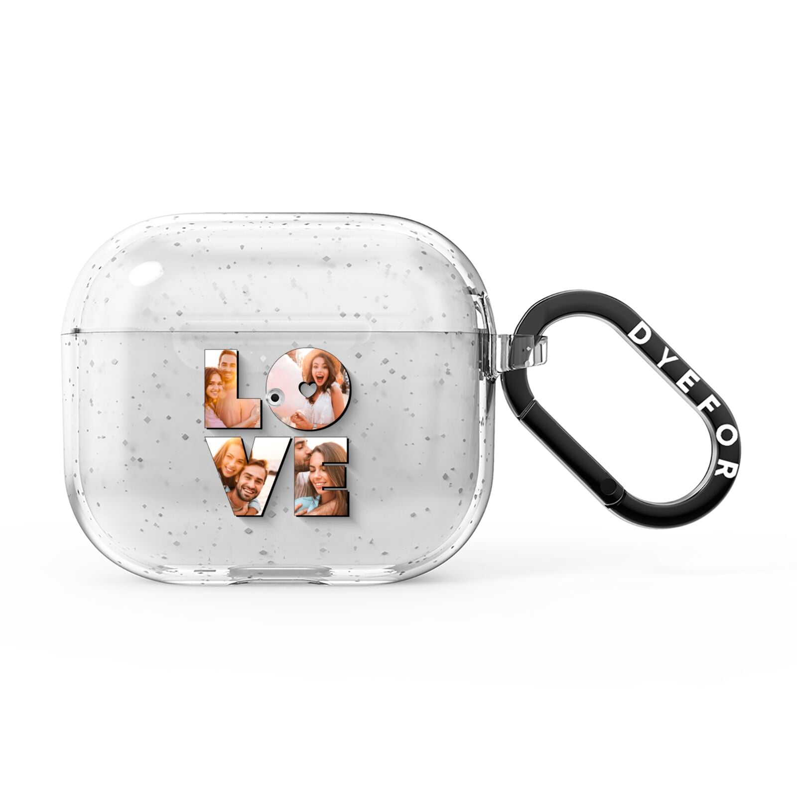 Love Personalised Photo Upload AirPods Glitter Case 3rd Gen