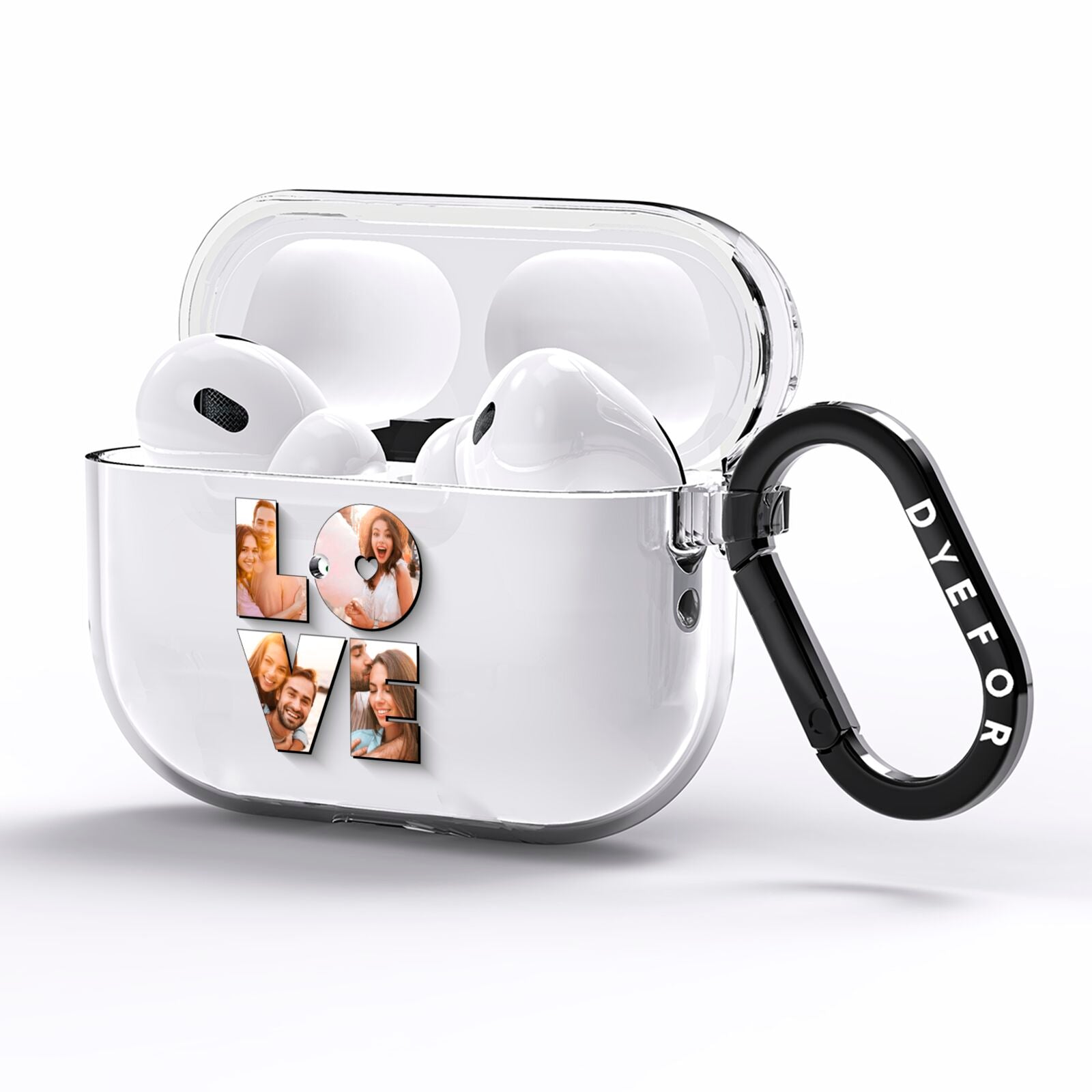 Love Personalised Photo Upload AirPods Pro Clear Case Side Image