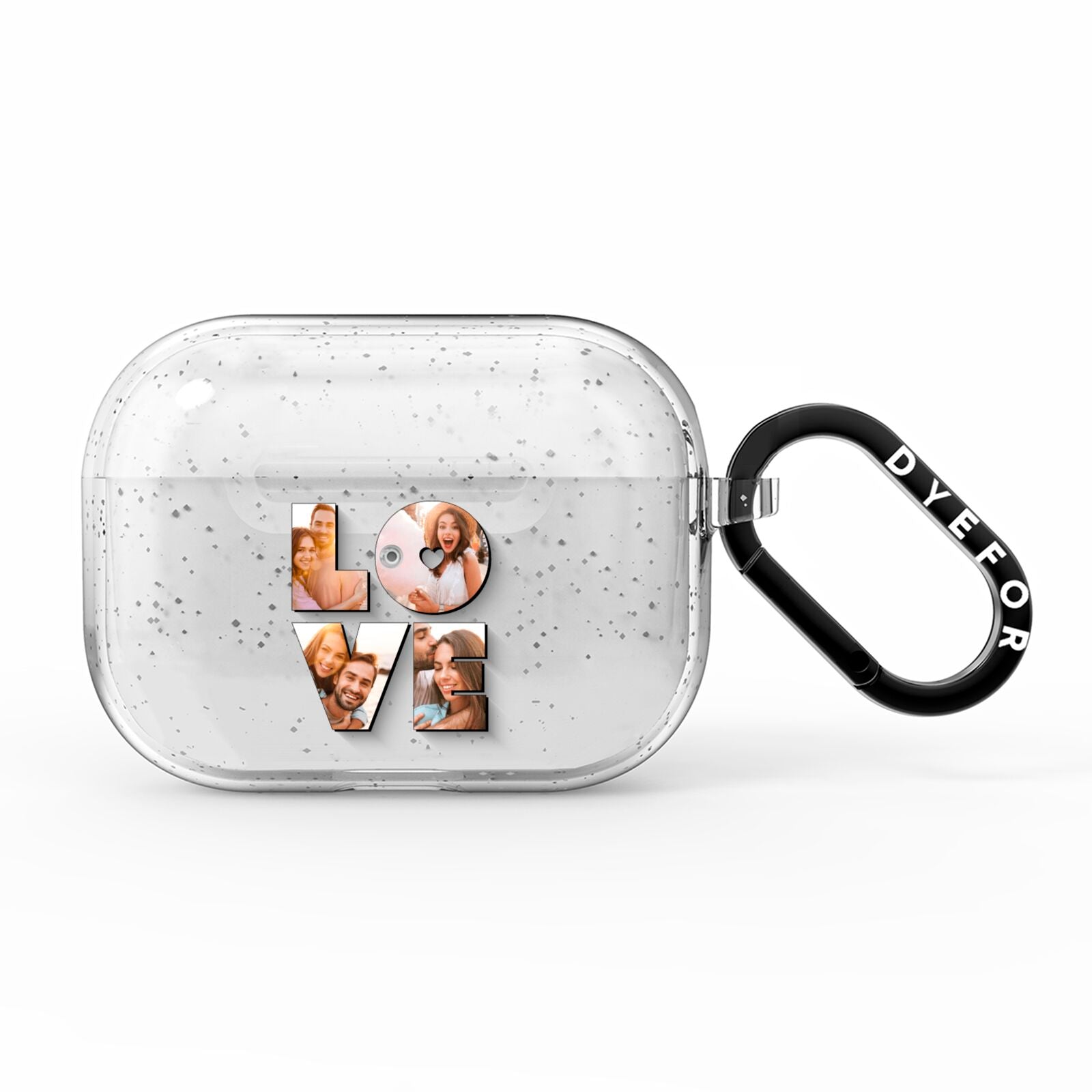 Love Personalised Photo Upload AirPods Pro Glitter Case