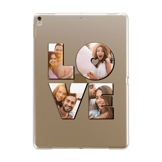 Love Personalised Photo Upload Apple iPad Gold Case